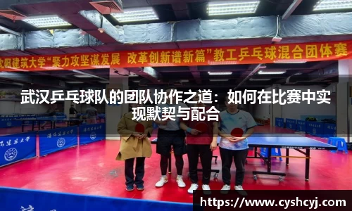 武汉乒乓球队的团队协作之道：如何在比赛中实现默契与配合